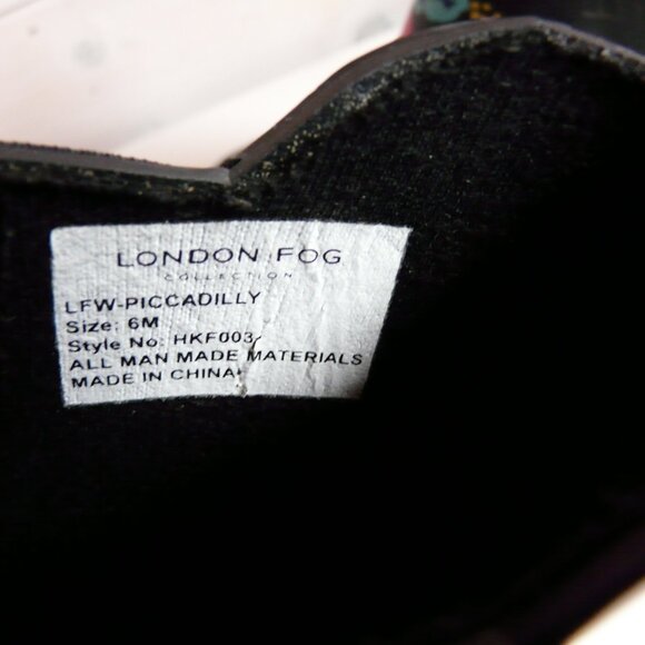 London Fog Piccadilly Rain Boot - Black Multi 6 - Picture 8 of 10